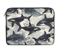 Killer Whale Laptop Sleeve 12inch Laptop Protective Case for Women Men Shockproof Computer Cover Portable Notebook Briefcases Computer Carrying Bag Lap Top Protector Compatible with Notebooks