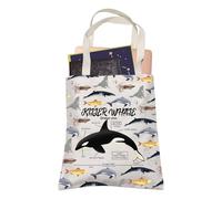 Killer Whale Lover Gift Killer Whale Anatomy Shopping Bag Ocean Animal Christmas Birthday Travel Shoulder Bag (Killer Whale)