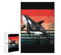 Killer Whale Orca Dolphin Jigsaw Puzzle, 1000 PCS, Indoor Activity for The Home, A Seasonal Gift for Adults Who Enjoy Puzzles, This Winter