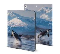 Killer Whale Orca LOVE Case Compatible for IPAD 2020 （10.2in） Tablet Cases Cover Protective Auto Wake/Sleep