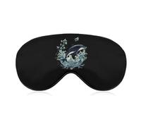 Killer Whale Orca Sleep Mask BlockLight Sleeping Eye Mask Comfortable Night Sleeping Mask Ultralight Travel Eye Cover for Women Men