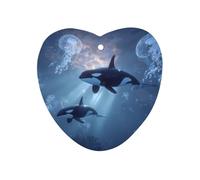 Killer Whale Orcas Jellyfish Car Air Freshener Decorative Hanging Aromatherapy Tablets for Car Trucks Love form