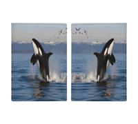 Killer Whale Passport Protector Slim Passport Holder for Travel Essentials Compact Passport Sleeve Lightweight Wallet for Travel, style, 20.3x13.8cm