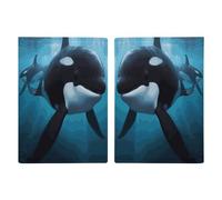Killer Whale Passport Protector Slim Passport Holder for Travel Essentials Compact Passport Sleeve Lightweight Wallet for Travel, style, 20.3x13.8cm