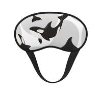 Killer Whale Pattern Fish Pattern, Full Eye Covers Light Blocking Eye Masks Blackout Sleep Eye Muffs