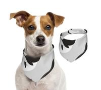 Killer Whale Pattern Fish Pattern,Pet Bib Scarf Cats Dog Bandana Dogs Towel Bib Adjustable Pet Scarf,L
