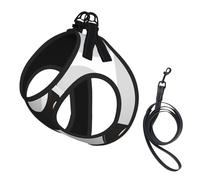 Killer Whale Pattern Fish Pattern,Pet Harness,Adjustable Reflective Dog Harness,Pet Leash Vest,L