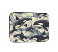 Killer Whale Pattern Laptop Sleeve 10 Inch Shockproof Protective Notebook Case Travel Laptop Bag for Men Women