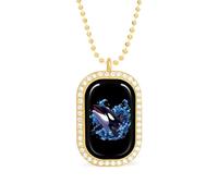 Killer Whale Personalized Necklace Print Pattern Pendant With Chain Gifts For Women Men Golden-style-6