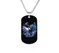 Killer Whale Personalized Picture Pendant Necklace Memorial Keepsake Jewelry Gifts for Women Men
