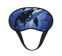Killer Whale Print Blackout Sleep Mask for Women & Men, Zero Eye Pressure Eye Mask for Travel and All - Around Sleep