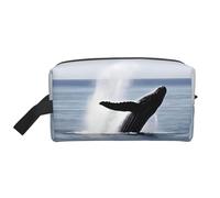 (Killer Whale) Print Large Travel Toiletry Bag - 600d Oxford Fabric, Foam Padding, Gym & Weekend Trip Organizer