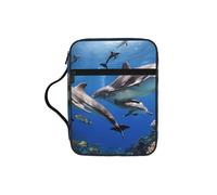Killer Whale Print Print Bible Cover Case/Book Cover, Bible Case for Women Girls,with Handle Fits for Standard Size Bible
