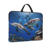 Killer Whale Print Print Protective 14 Inch Laptop Case,Laptop Sleeve With Handle Compatible,Carrying Computer Bag