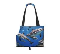 Killer Whale Print Printed Foldable Pet Bag - Portable Puppy Cat Travel Handbag Tote,Pet Carrier Backpacks.