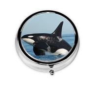 Killer Whale PrintedMeta Pill Box 3 Compartment Medicine Case,Portable Organizer