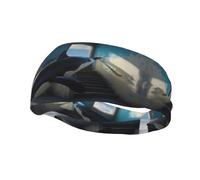 Killer Whale Sweat Headbands for Women & Men - Unique Customized Patterns, Non-Slip Wide Headband for Running, Gym, Yoga, and More - Stylish Hair Accessories