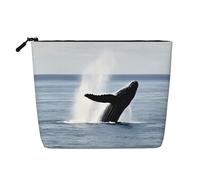 Killer Whale - Themed Makeup Bag - Waterproof Hemp Cosmetic Pouch for Travel, Daily Use & Gifts (9.5x6.7x2in)