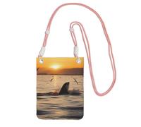 Killer Whale Under Sunset A Large Capacity Crossbody Phone Case For Worry Free Travel