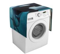 Killer Whale Washing Machine Cover with Storage Pockets Washer Dryer Top Dust Cover 54.3" X 20.5" Refrigerator Kitchen Protective Pads Home Decor