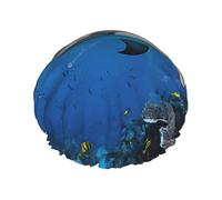 Killer Whale1 Printed Double Layer Lined Shower Cap,Shower Caps For Women Reusable
