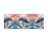 Killer Whales in The Waves Printing Extra Large Mouse Pad 12x31.5in for Office, Gaming, and Learning - Durable, Comfortable, and Environmentally Friendly