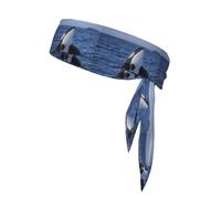 Killer Whales Orca, Head Tie, Sports Headband Tie Back, Multi Sweatband for Men Women