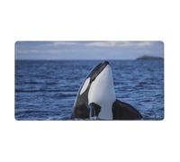 Killer Whales Orca,Mouse Pad Large Desk Pad Computer Keyboard Mouse Mat with Non Slip Rubber Base 40 x 70 cm