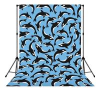 Killer Whales Orca, Photography Backdrop Photo Props 5x7FT Photo Background for Party Home Decoration