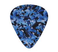 Killer Whales Orcas Sea,12 Pcs Guitar Pick,3 Different Thickness Plectrums for Acoustic Guitar Bass Ukulele (0.46mm 0.96mm 0.71mm)
