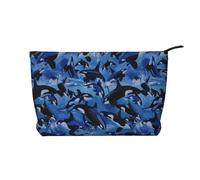 Killer Whales Orcas Sea, Cosmetic Bag Corduroy Makeup Bag Portable Travel Toiletry Bag