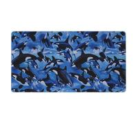 Killer Whales Orcas Sea,Mouse Pad Large Desk Pad Computer Keyboard Mouse Mat with Non Slip Rubber Base 40 x 70 cm