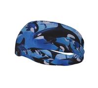 Killer Whales Orcas SeaHair Bands for Men Woman Headband Running Headband Sweat Wicking Gym