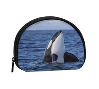 Killer Whales OrcaSmall Makeup Sanitary Napkin Storage Bag,Women's Cosmetic Coin Purse