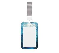 Killer Whales Swim Along Print Detachable Neck Lanyardbadge Holder Card Name Protector Cover with Lanyard Strap