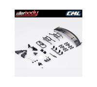 KILLERBODY 1/10 RC Touring Car Basic Plastic Parts Set Black Finish KB48352