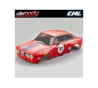 Killerbody Alfa Romeo 2000 GTAM 1/10 Finished RC Body Red KB48251R