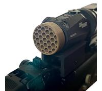 Killflash Hex Anti-Reflection Device Compatible with Sig Romeo 5 Red Dot (Black)