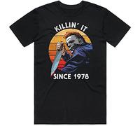 Killin' It Since 1978 Mens T-Shirt Tee Funny Michael Myers Halloween Movie Gift Size M Black
