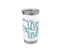 Killing My Liver on the River Funny Summer Vacation Boating Stainless Steel Insulated Tumbler