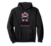 Killing Them With Kindness Pink Leopard Messy Bun Pullover Hoodie