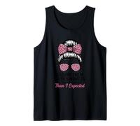 Killing Them with Kindness Pink Leopard Messy Bun Tank Top