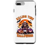 Killing Time Till Halloween Funny Skeleton Pumpkin Bats Case for iPhone 7 Plus/8 Plus