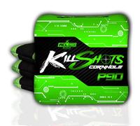 Killshots Cornhole | P90 Series | Limited Edition | ACL Pro Certified Cornhole Bags | Premium Quality | Dual-Speed | Durable & Weather Resistant | Set of 4 Bags (Green HI-TECH)