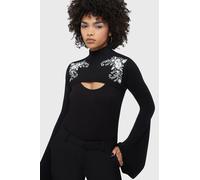 Killstar Beneath the Eclipse - Petal & Pine Cropped Cardigan Bolero black 3XL