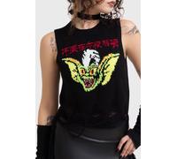 Killstar Gremlins - Stripe Distressed Knit Vest Top black XS