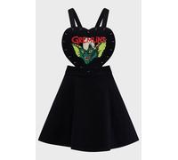 Killstar Gremlins - Stripe Pinafore Dress Mini Dress black 3XL