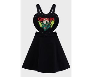 Killstar Gremlins - Stripe Pinafore Dress Mini Dress black 4XL