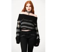 Killstar Meteor Knit Sweater 3Xl Grey Long Sleeve Women New Goth Alternative