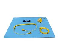 Killstat Anti Static ESD Grounding Kit - Anti Static Mat, Wrist Strap, Grounding Wire & ESD Plug for PC Building, Electronics Repair & Soldering - Grounding Mat for Static Control (Blue, 400x500mm)